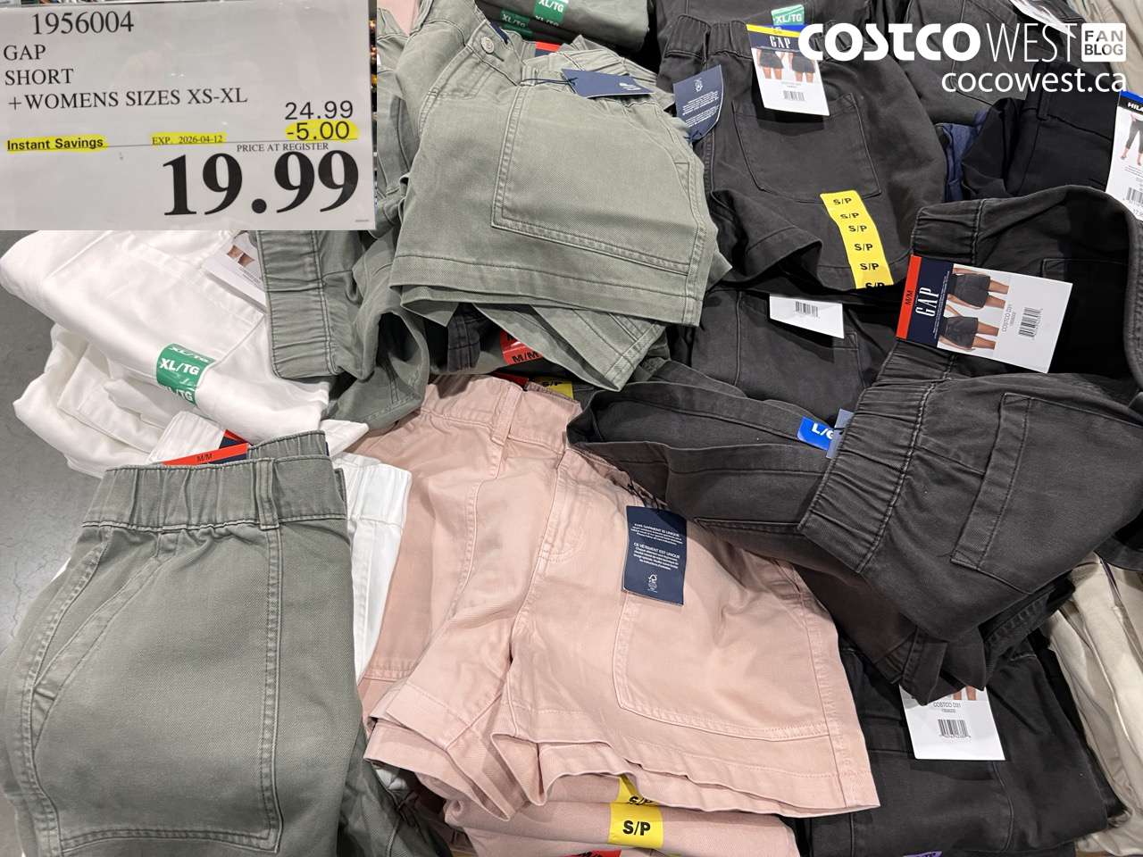 1956004 GAP SHORT + WOMENS SIZES XS-XL ($5.00 INSTANT SAVINGS EXPIRES ON 2026-04-12) $19.99