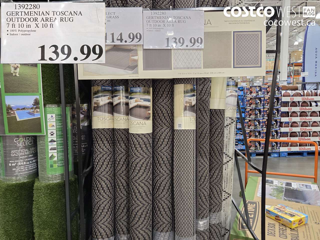 1392280 GERTMENIAN TOSCANA OUTDOOR AREA RUG 7 FT 10 IN X 10 FT $139.99