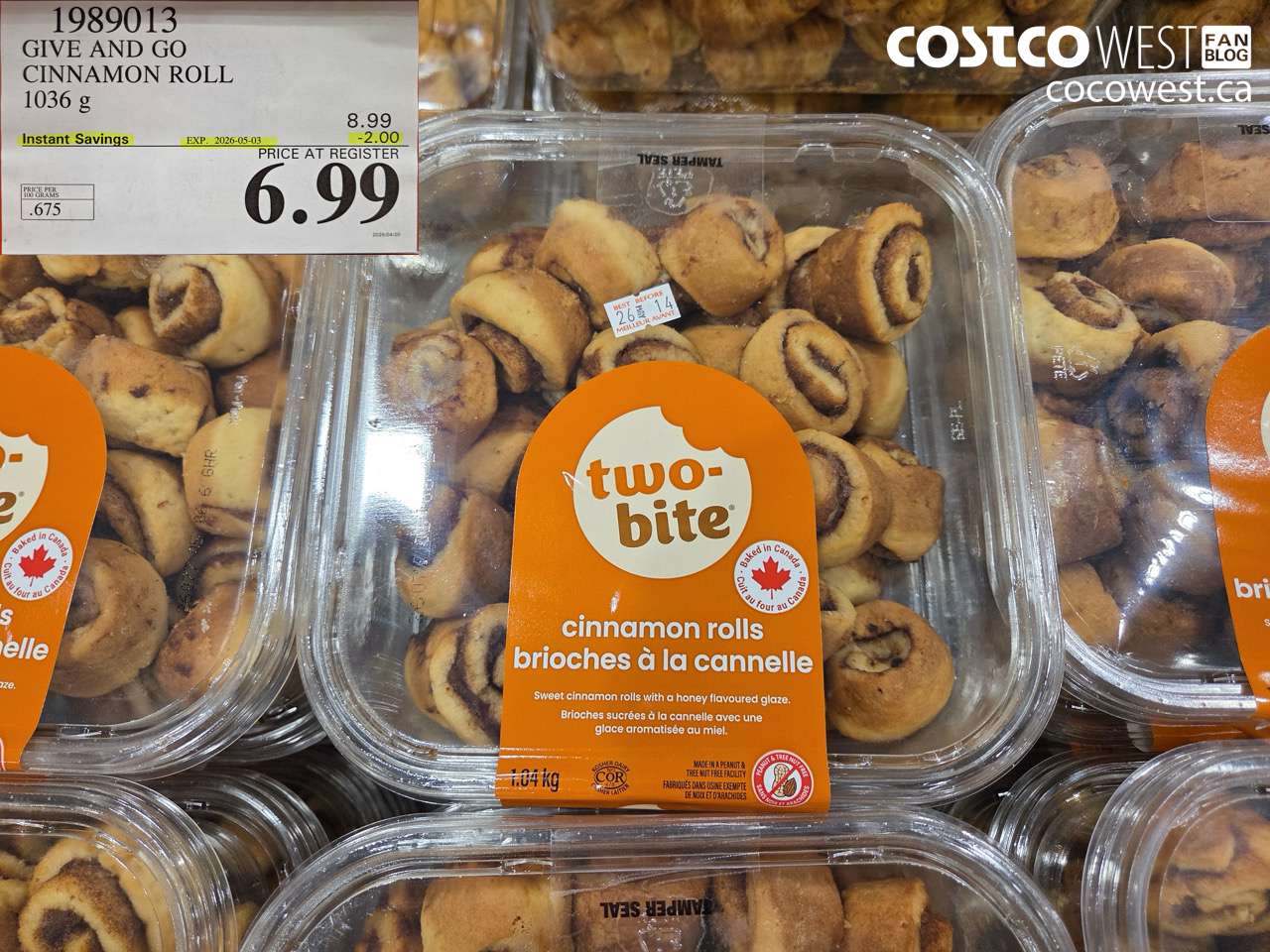 1989013 GIVE AND GO CINNAMON ROLL 1036 G ($2.00 INSTANT SAVINGS EXPIRES ON 2026-05-03) $6.99