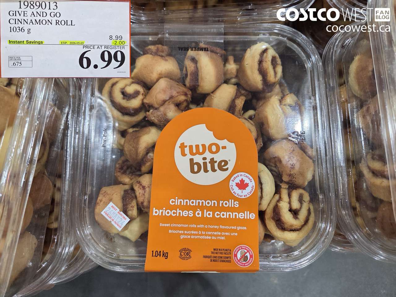 1989013 GIVE AND GO CINNAMON ROLL 1036 G ($2.00 INSTANT SAVINGS EXPIRES ON 2026-05-03) $6.99