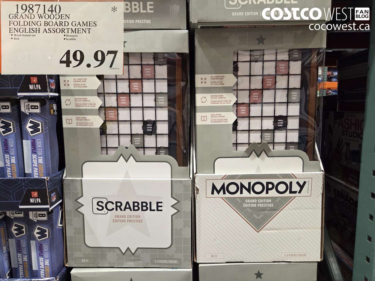 1987140 GRAND WOODEN FOLDING BOARD GAMES ENGLISH ASSORTMENT $49.97