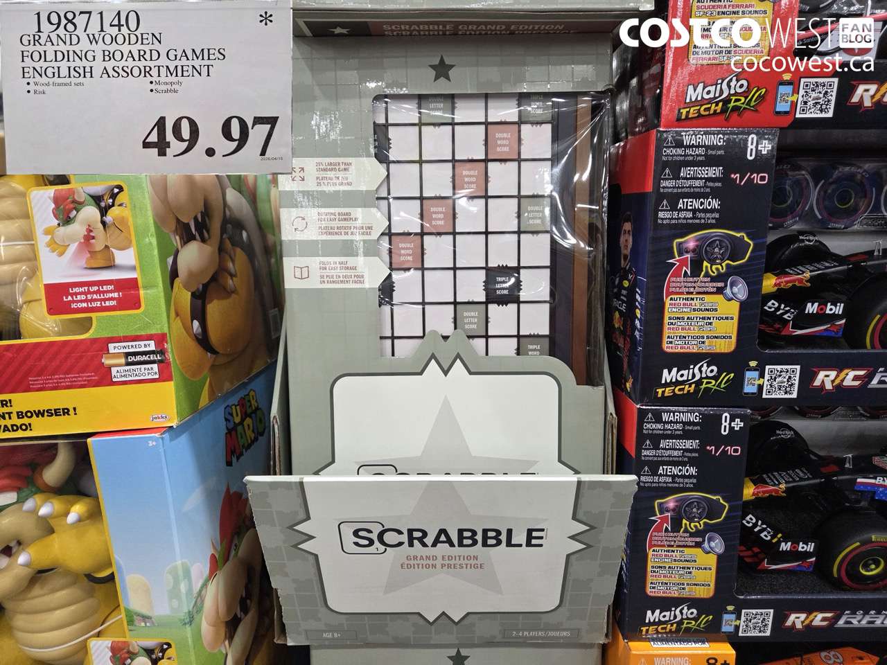 1987140 GRAND WOODEN FOLDING BOARD GAMES ENGLISH ASSORTMENT $49.97