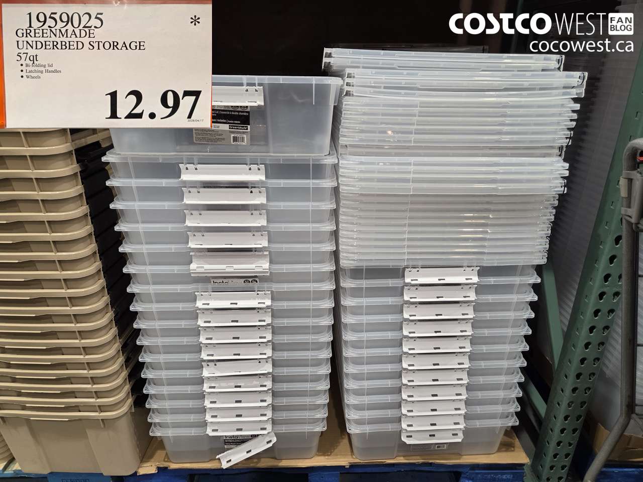 1959025 GREENMADE UNDERBED STORAGE 57QT $12.97