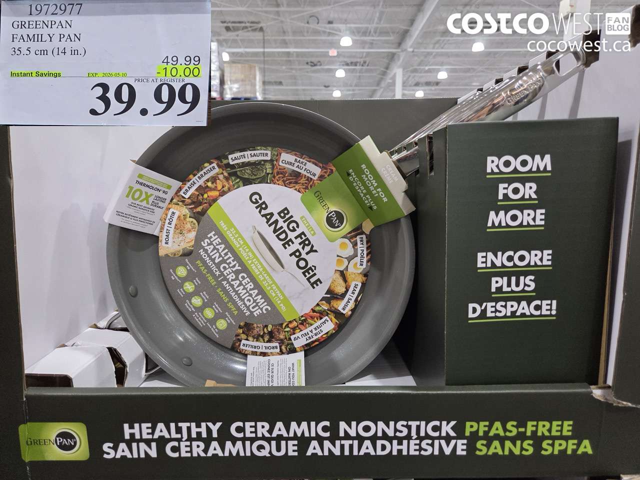 1972977 GREENPAN FAMILY PAN 35.5 CM (14 IN.) ($10.00 INSTANT SAVINGS EXPIRES ON 2026-05-10) $39.99