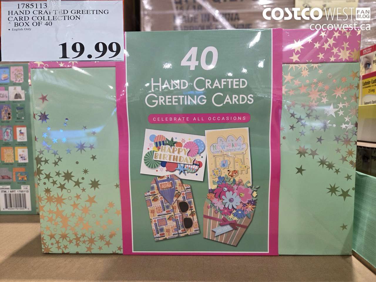 1785113 HAND CRAFTED GREETING CARD COLLECTION BOX OF 40 $19.99