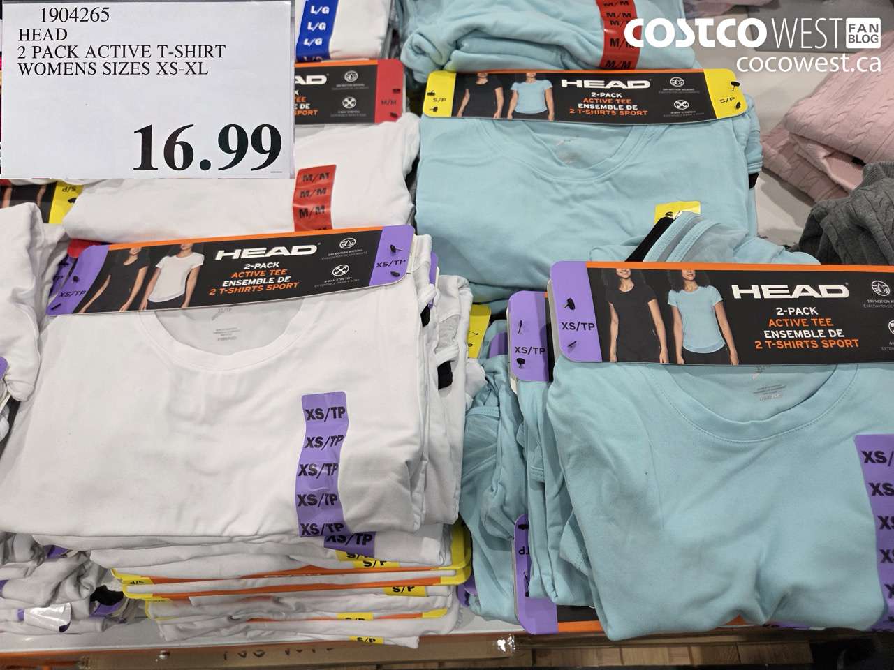 1904265 HEAD 2 PACK ACTIVE T-SHIRT WOMENS SIZES XS-XL $16.99