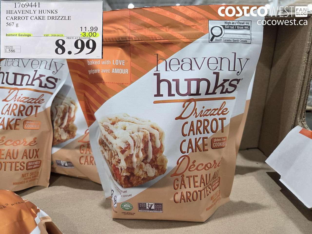 1769441 HEAVENLY HUNKS CARROT CAKE DRIZZLE 567G ($3.00 INSTANT SAVINGS EXPIRES ON 2026-04-23) $8.99