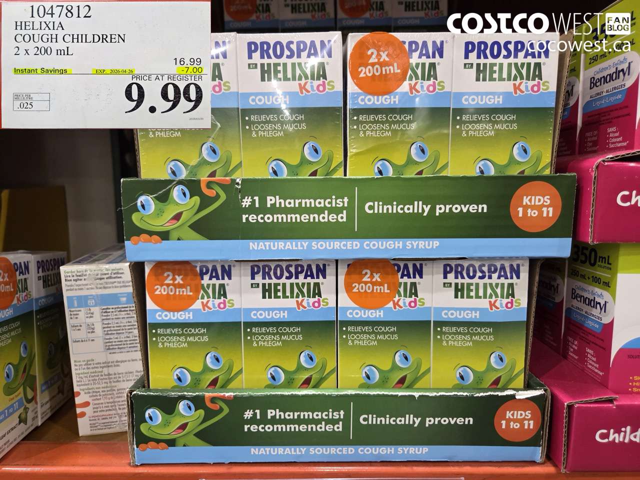 1047812 HELIXIA COUGH CHILDREN 2 X 200 ML ($7.00 INSTANT SAVINGS EXPIRES ON 2026-04-26) $9.99