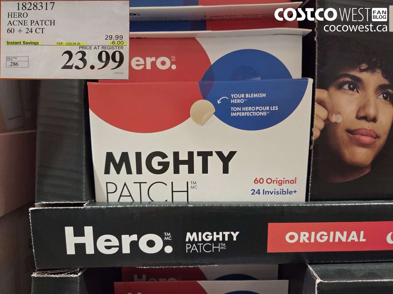 1828317 HERO ACNE PATCH 60 + 24 CT ($6.00 INSTANT SAVINGS EXPIRES ON 2026-04-26) $23.99