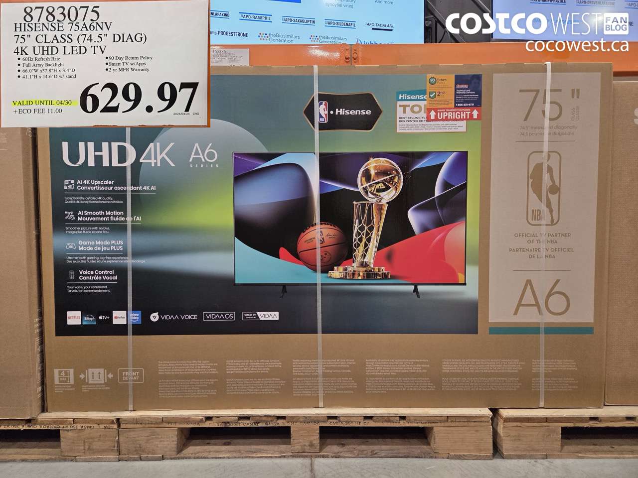 8783075 HISENSE 75A6NV 75