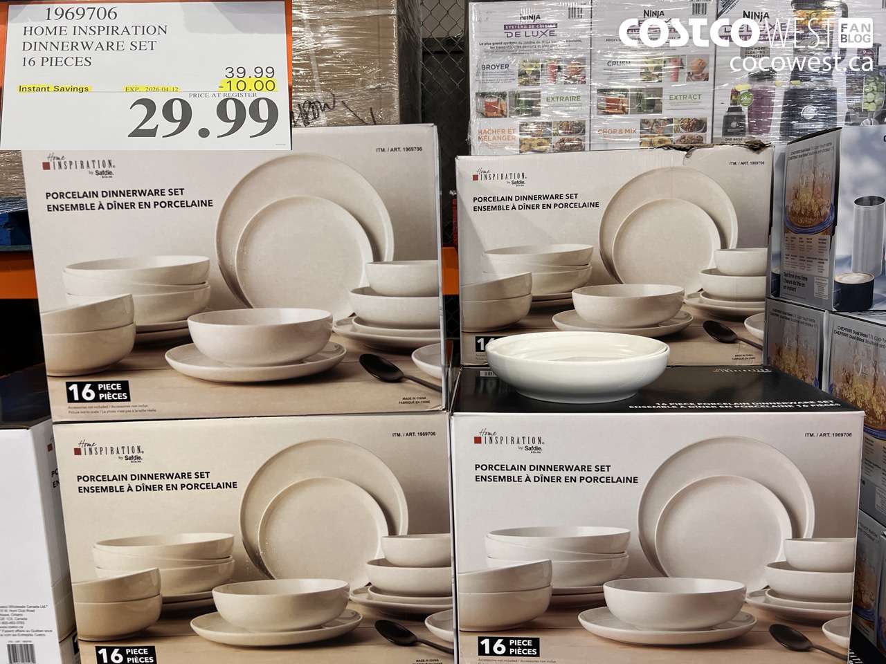 1969706 HOME INSPIRATION DINNERWARE SET 16 PIECES ($10.00 INSTANT SAVINGS EXPIRES ON 2026-04-12) $29.99