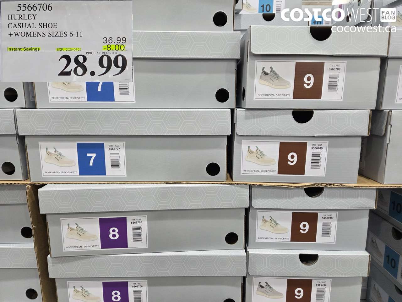 5566706 HURLEY CASUAL SHOE + WOMENS SIZES 6-11 ($8.00 INSTANT SAVINGS EXPIRES ON 2026-04-26) $28.99