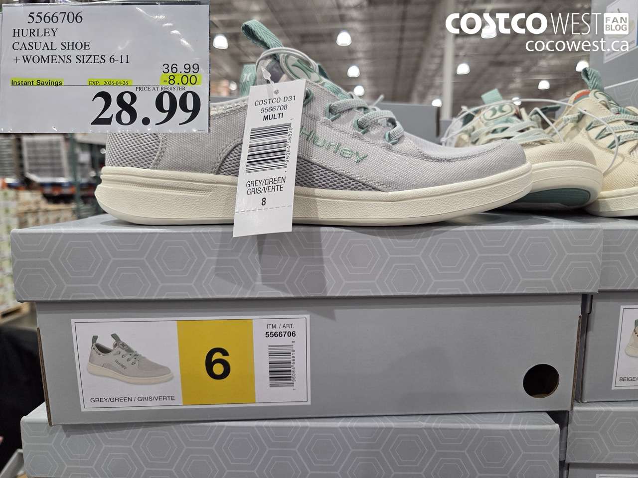 5566706 HURLEY CASUAL SHOE + WOMENS SIZES 6-11 ($8.00 INSTANT SAVINGS EXPIRES ON 2026-04-26) $28.99