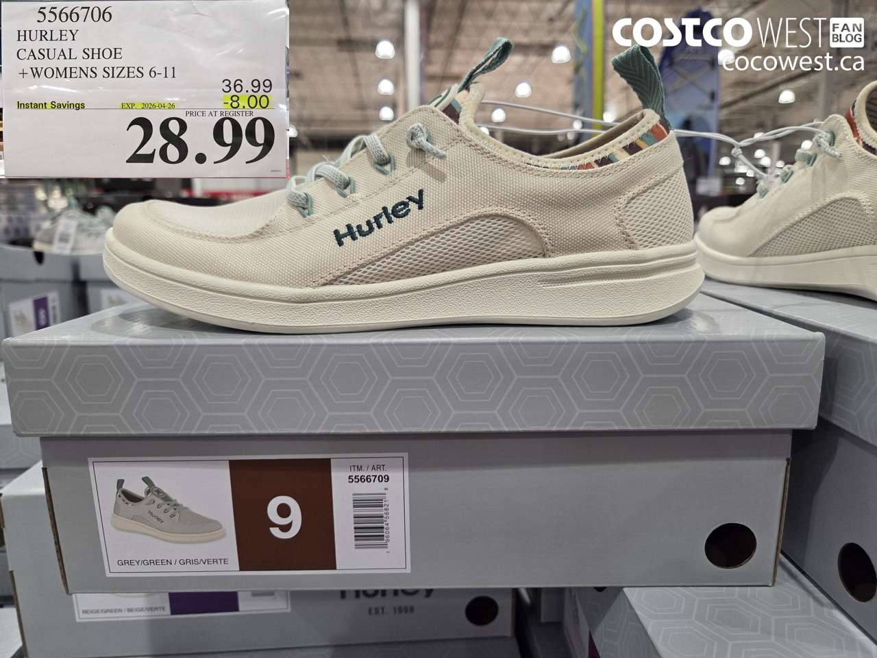 5566706 HURLEY CASUAL SHOE + WOMENS SIZES 6-11 ($8.00 INSTANT SAVINGS EXPIRES ON 2026-04-26) $28.99