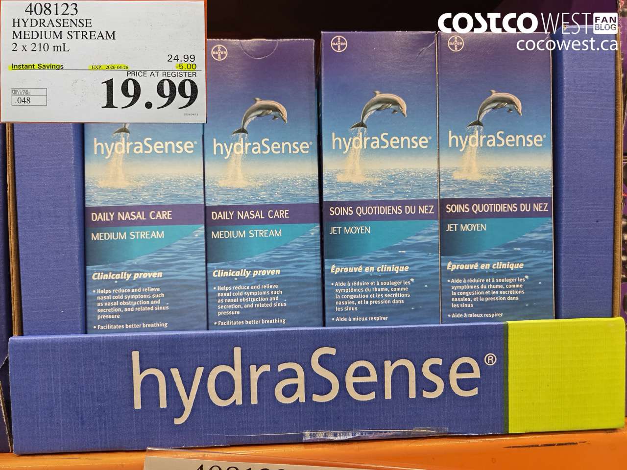 408123 HYDRASENSE MEDIUM STREAM 2 X 210 ML ($5.00 INSTANT SAVINGS EXPIRES ON 2026-04-26) $19.99