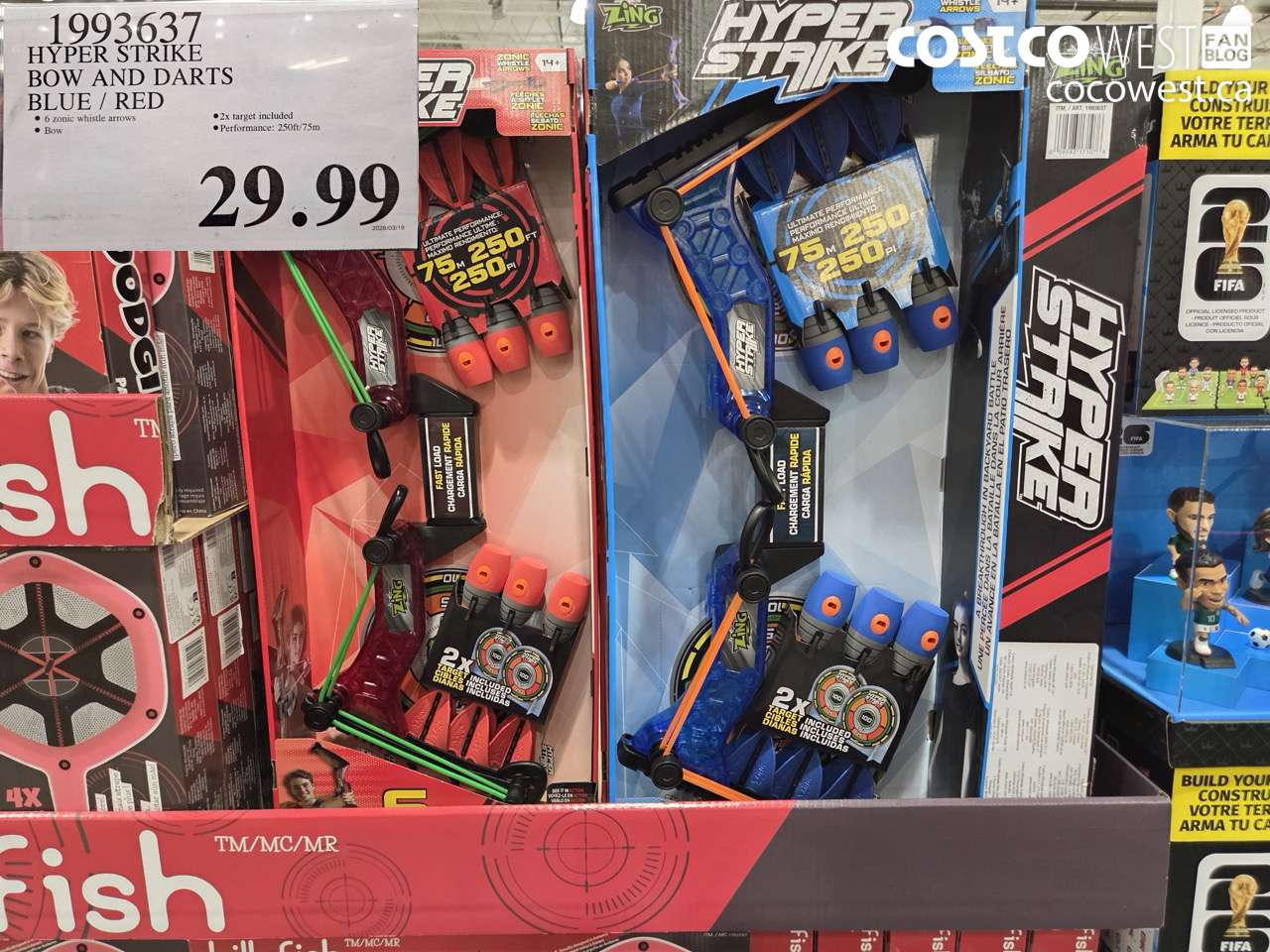 1993637 HYPER STRIKE BOW AND DARTS BLUE / RED $29.99