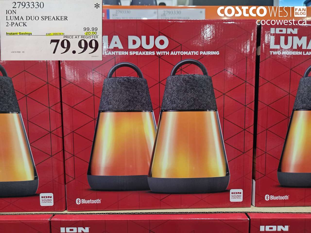 2793330 IONVLUMA DUO SPEAKER 2-PACK ($20.00 INSTANT SAVINGS EXPIRES ON 2026-04-30) $79.99