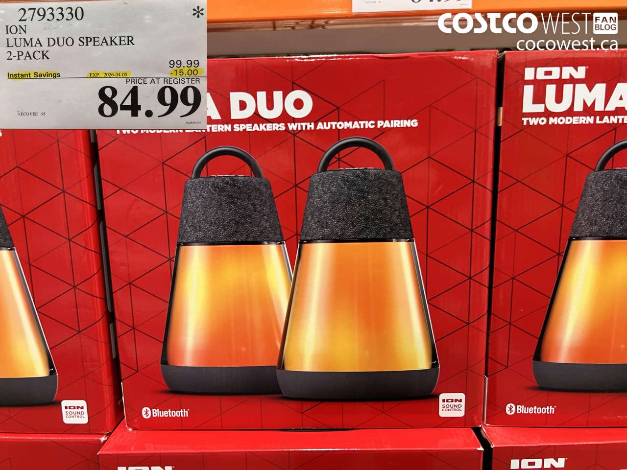 2793330 ION LUMA DUO SPEAKER 2-PACK ($15.00 INSTANT SAVINGS EXPIRES ON 2026-04-05) $84.99