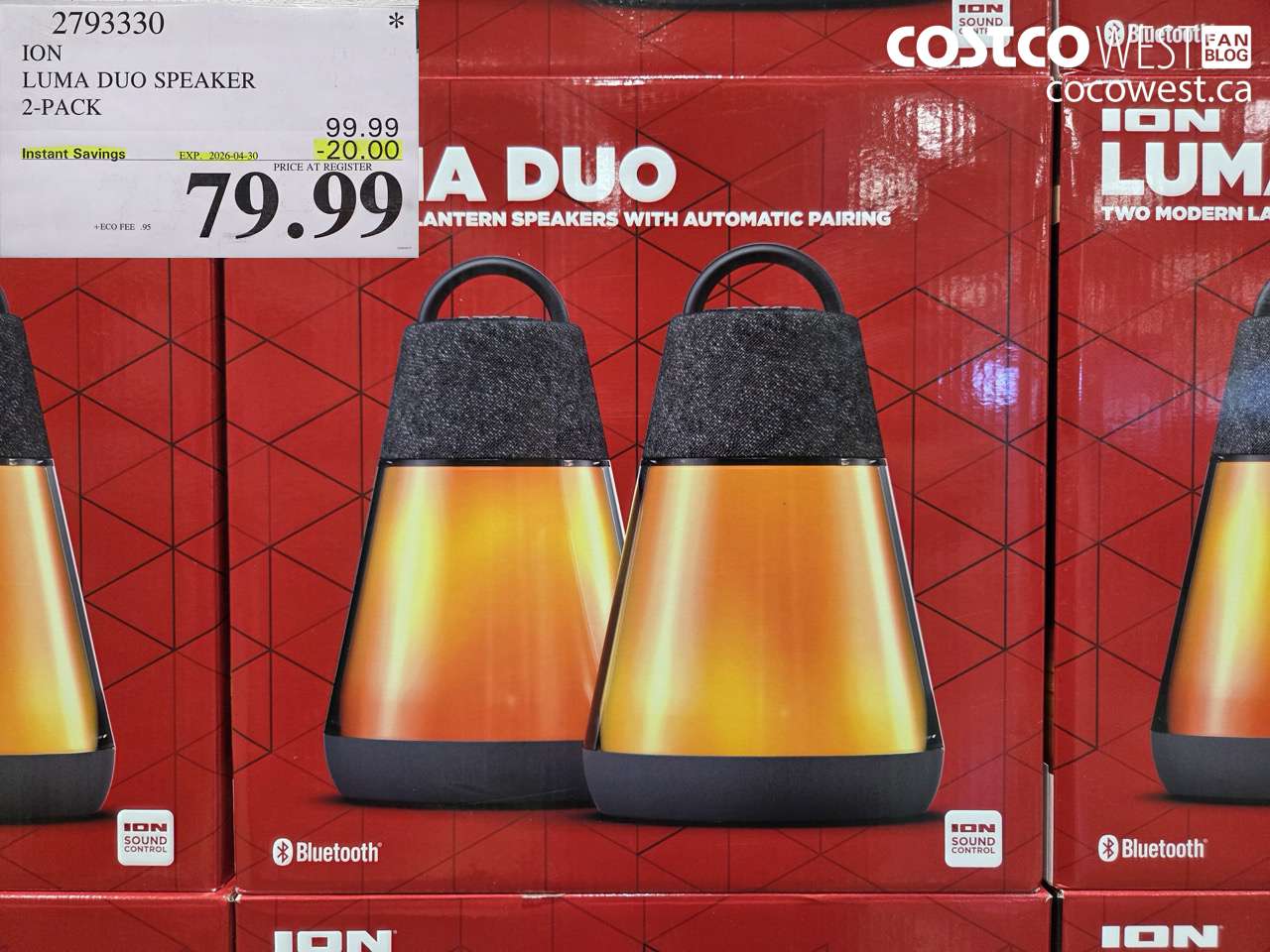 2793330 ION LUMA DUO SPEAKER 2-PACK ($20.00 INSTANT SAVINGS EXPIRES ON 2026-04-30) $79.99