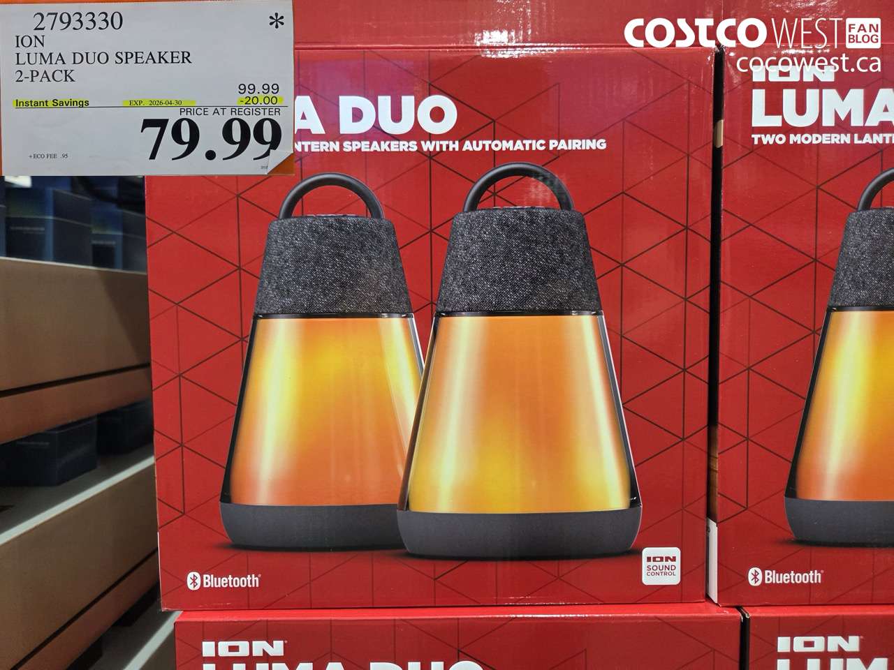 27933330 ION LUMA DUO SPEAKER 2-PACK ($20.00 INSTANT SAVINGS EXPIRES ON 2026-04-30) $79.99