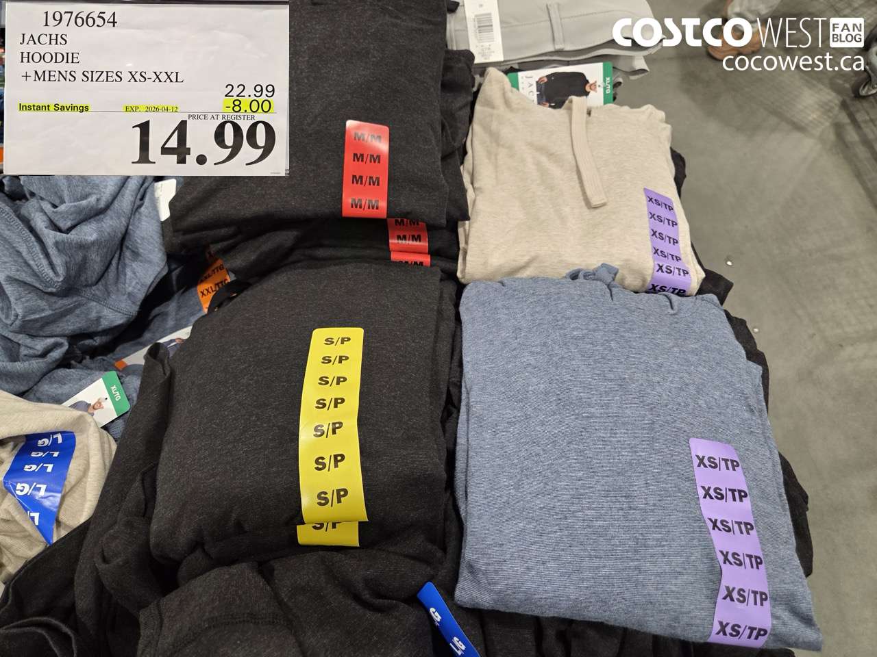 1976654 JACHS HOODIE MENS SIZES XS-XXL ($8.00 INSTANT SAVINGS EXPIRES ON 2026-04-12) $14.99