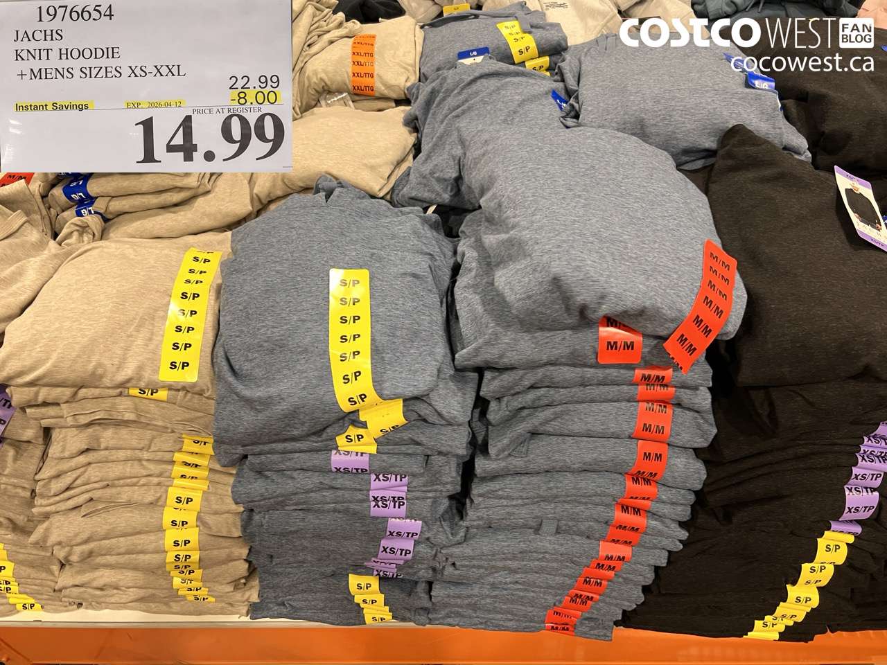 1976654 JACHS KNIT HOODIE +MENS SIZES XS-XXL ($8.00 INSTANT SAVINGS EXPIRES ON 2026-04-12) $14.99