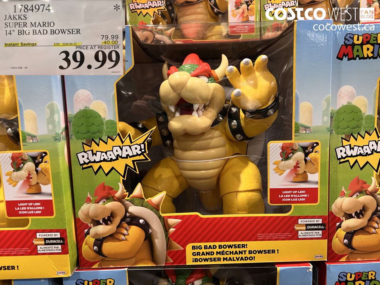 1784974 JAKKS SUPER MARIO 14 INCH BIG BOWSER ($40.00 INSTANT SAVINGS EXPIRES ON 2026-04-12) $39.99