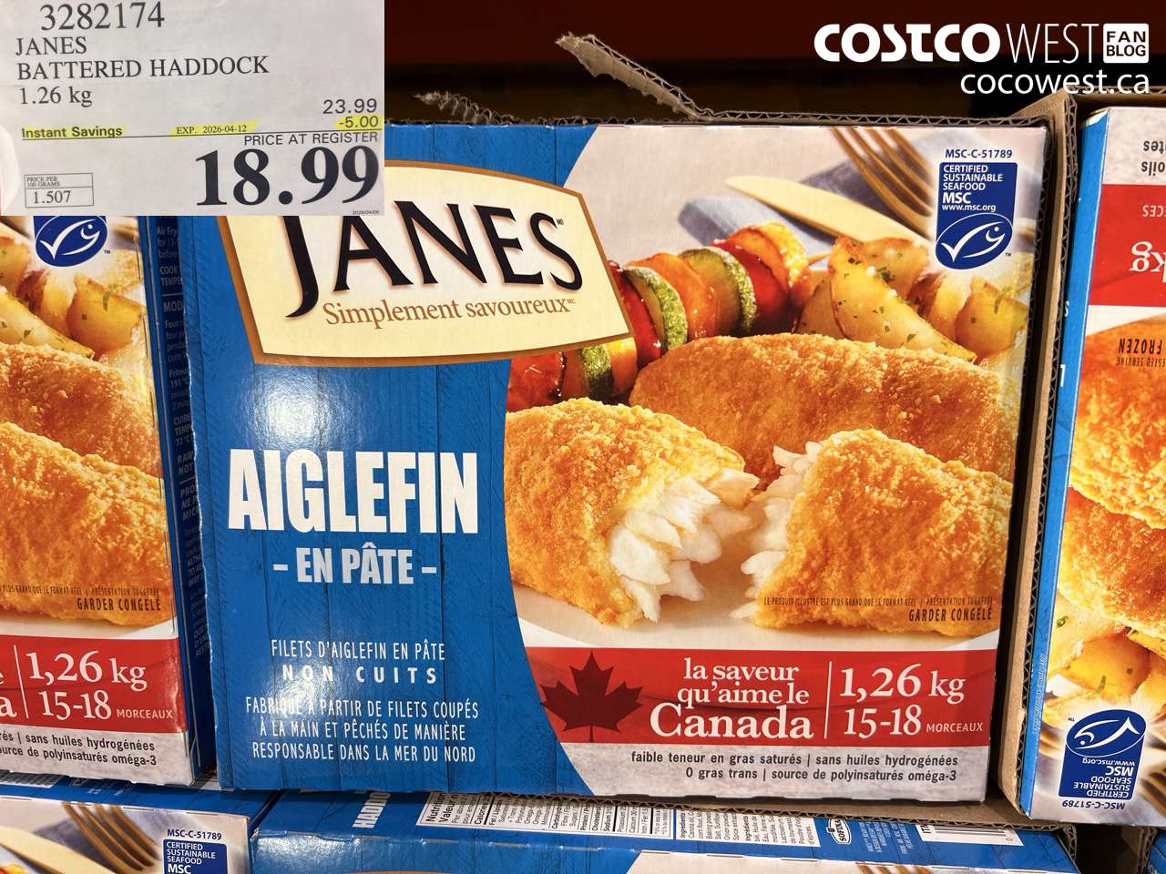 3282174 JANE'S BATTERED HADDOCK 1.26KG ($5.00 INSTANT SAVINGS EXPIRES ON 2026-04-12) $18.99