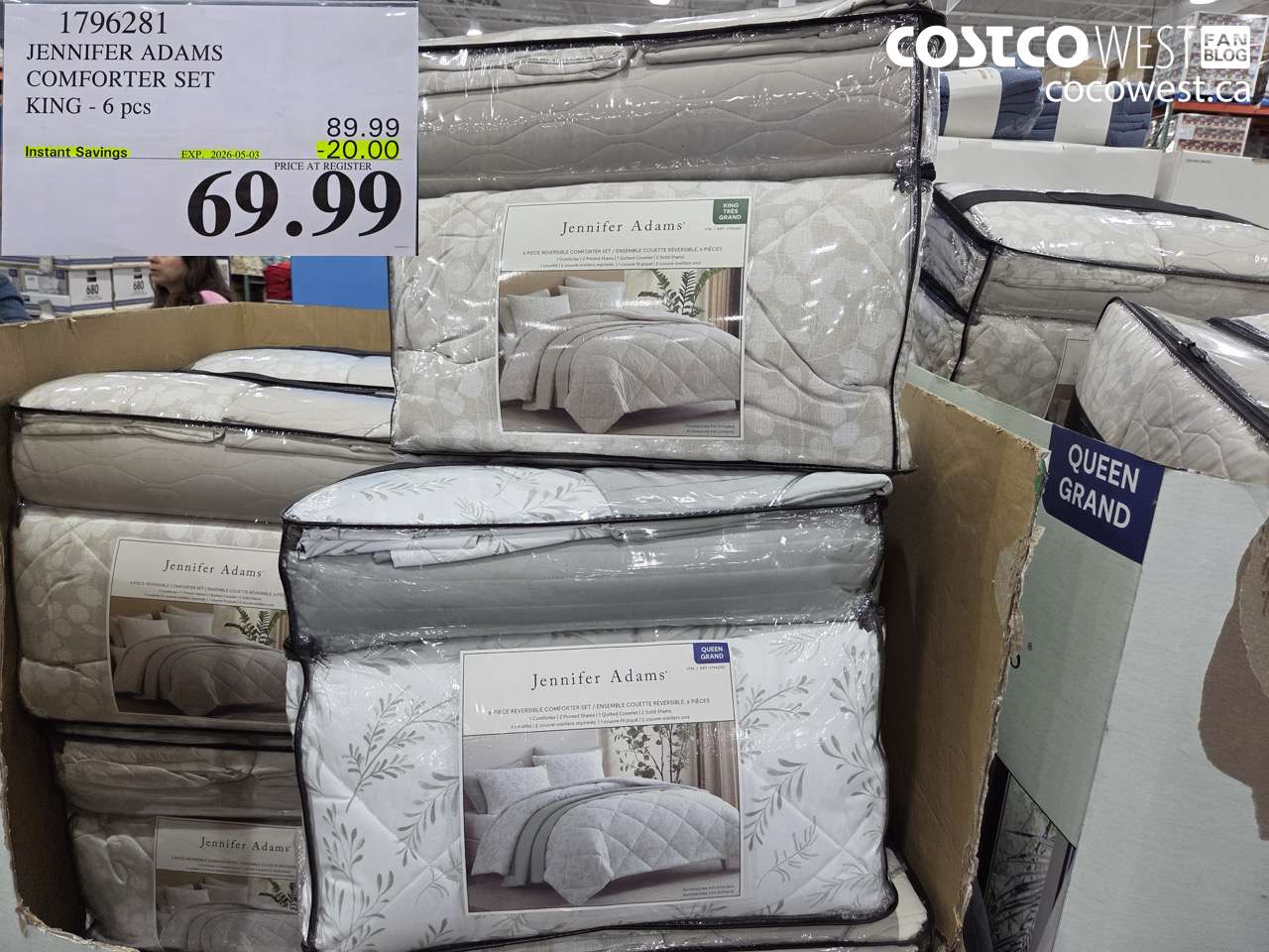1796281 JENNIFER ADAMS COMFORTER SET KING - 6 PCS ($20.00 INSTANT SAVINGS EXPIRES ON 2026-05-03) $69.99