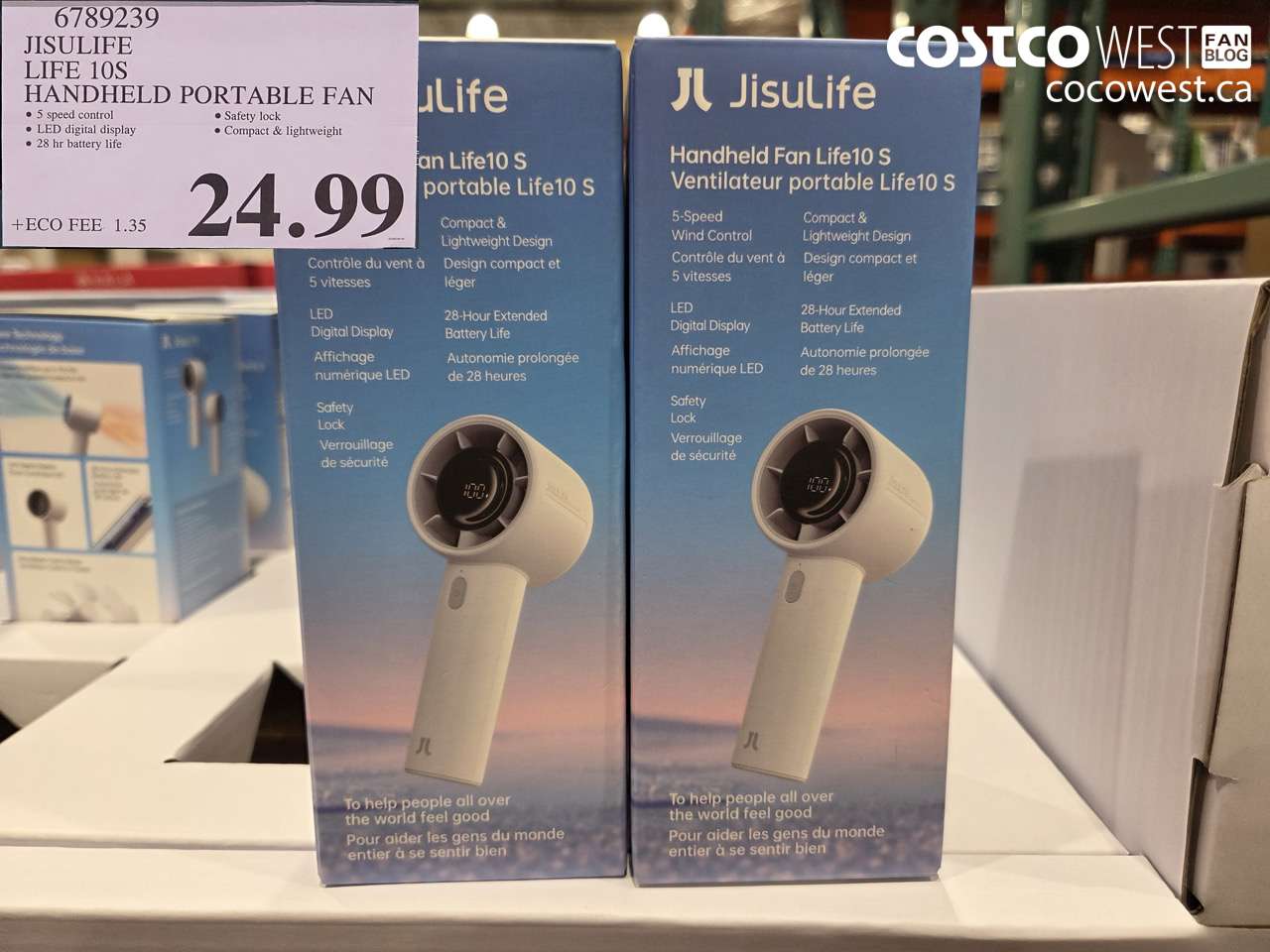 6789239 JISULIFE LIFE 10S HANDHELD PORTABLE FAN $24.99