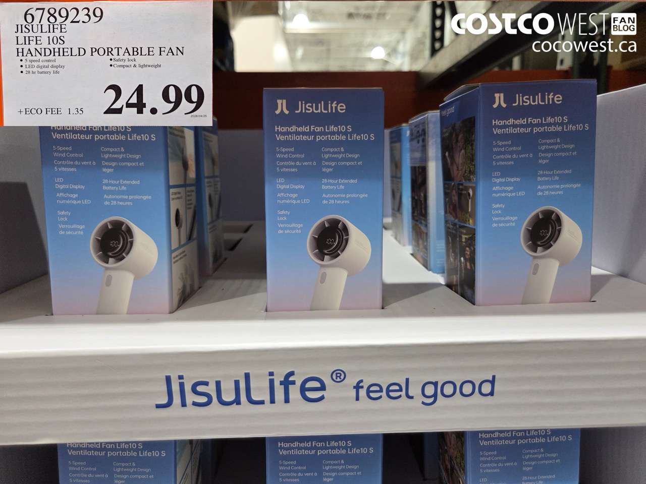 67989239 JISULIFE LIFE 10S HANDHELD PORTABLE FAN $24.99
