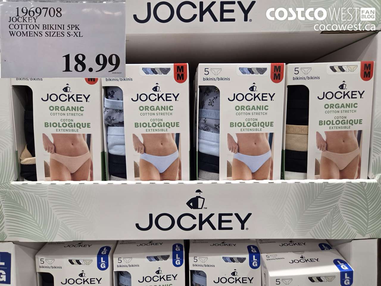 1969708 JOCKEY COTTON BIKINI 5PK WOMENS SIZES S-XL $18.99