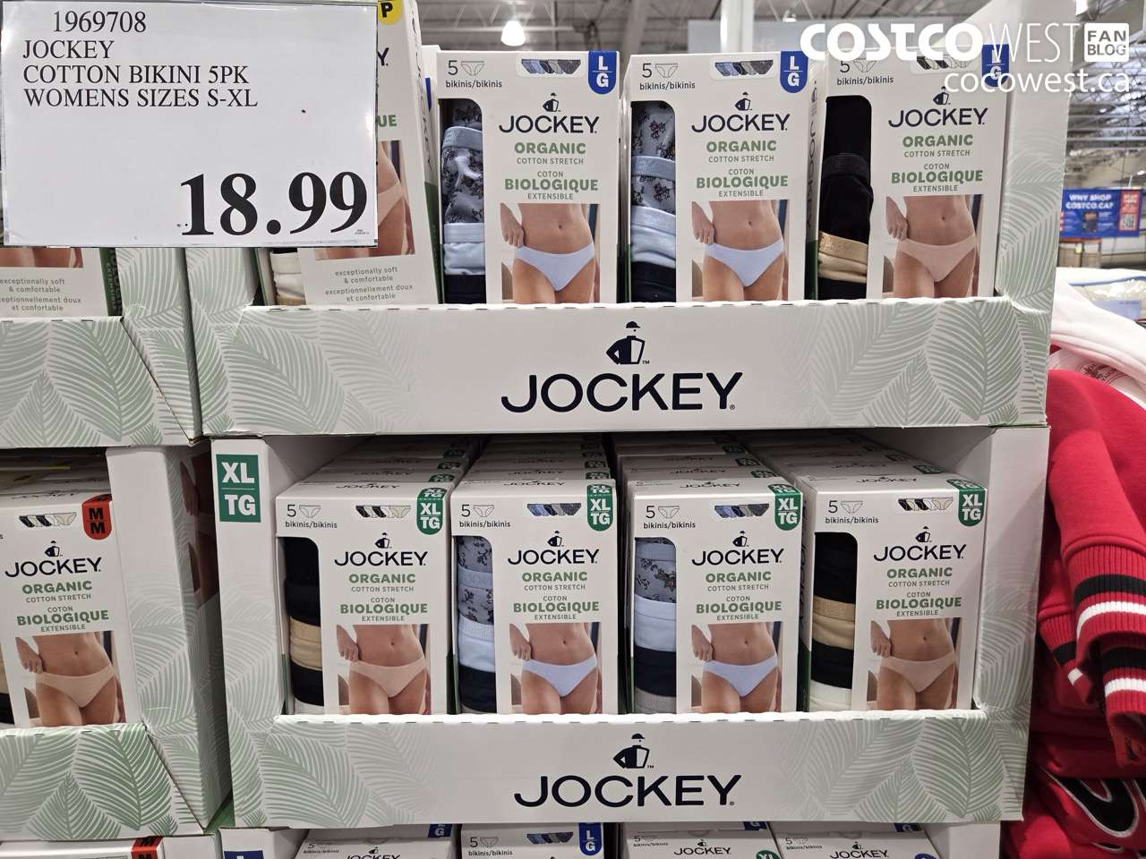 1969708 JOCKEY COTTON BIKINI 5PK WOMENS SIZES S-XL $18.99