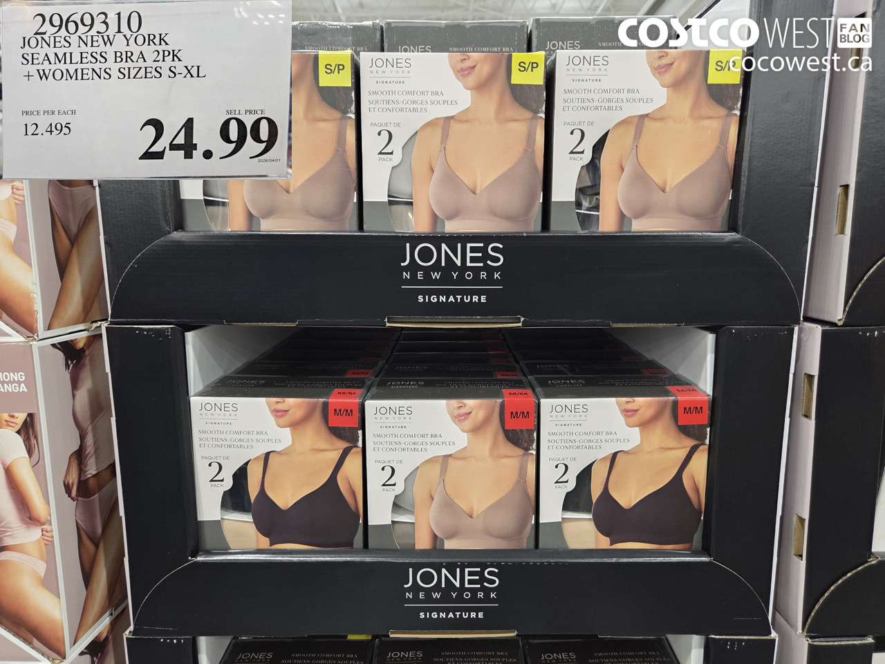 2969310 JONES NEW YORK SEAMLESS BRA 2PK + WOMENS SIZES S-XL $24.99