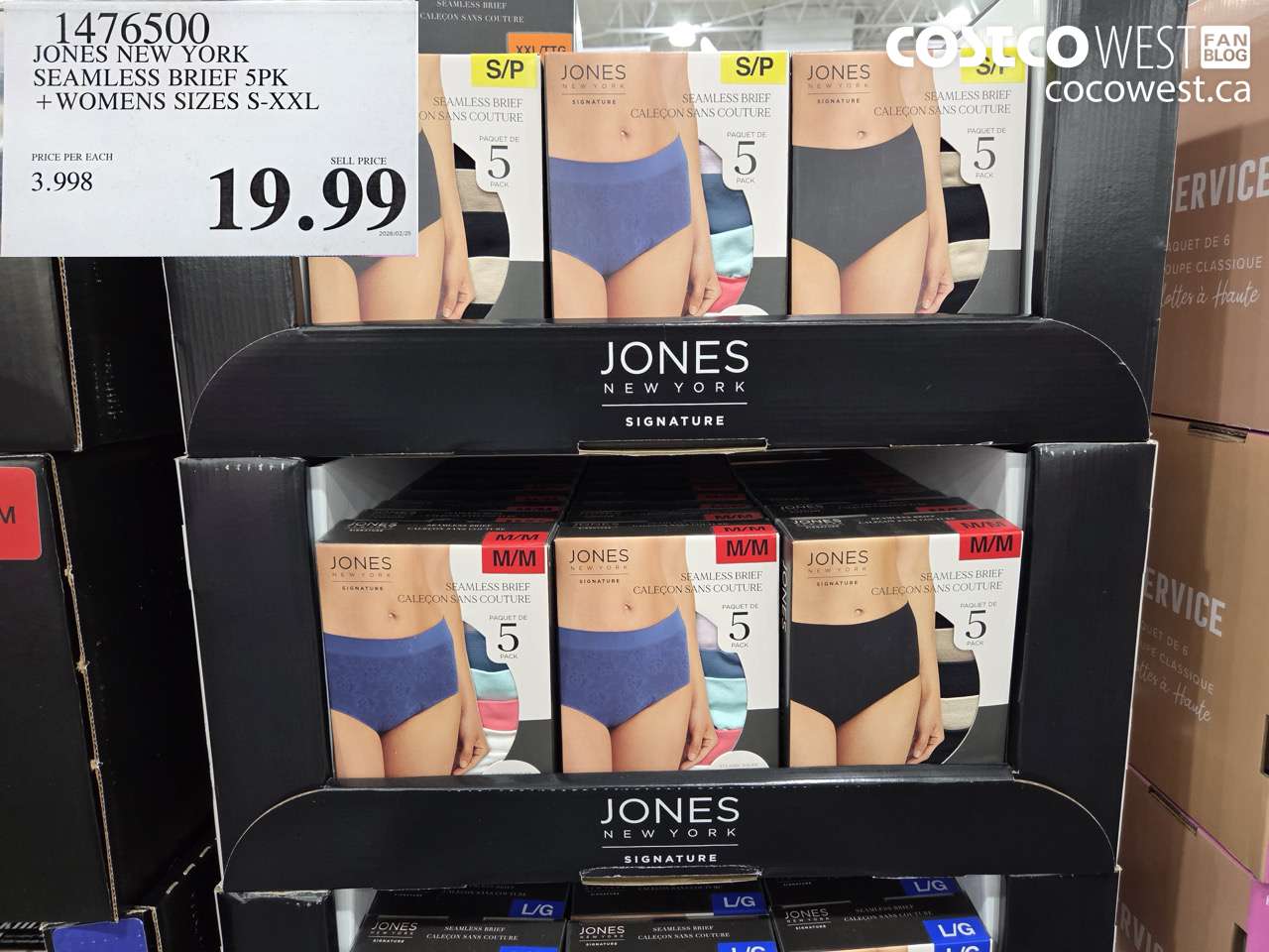 1476500 JONES NEW YORK SEAMLESS BRIEF 5PK + WOMENS SIZES S-XXL $19.99