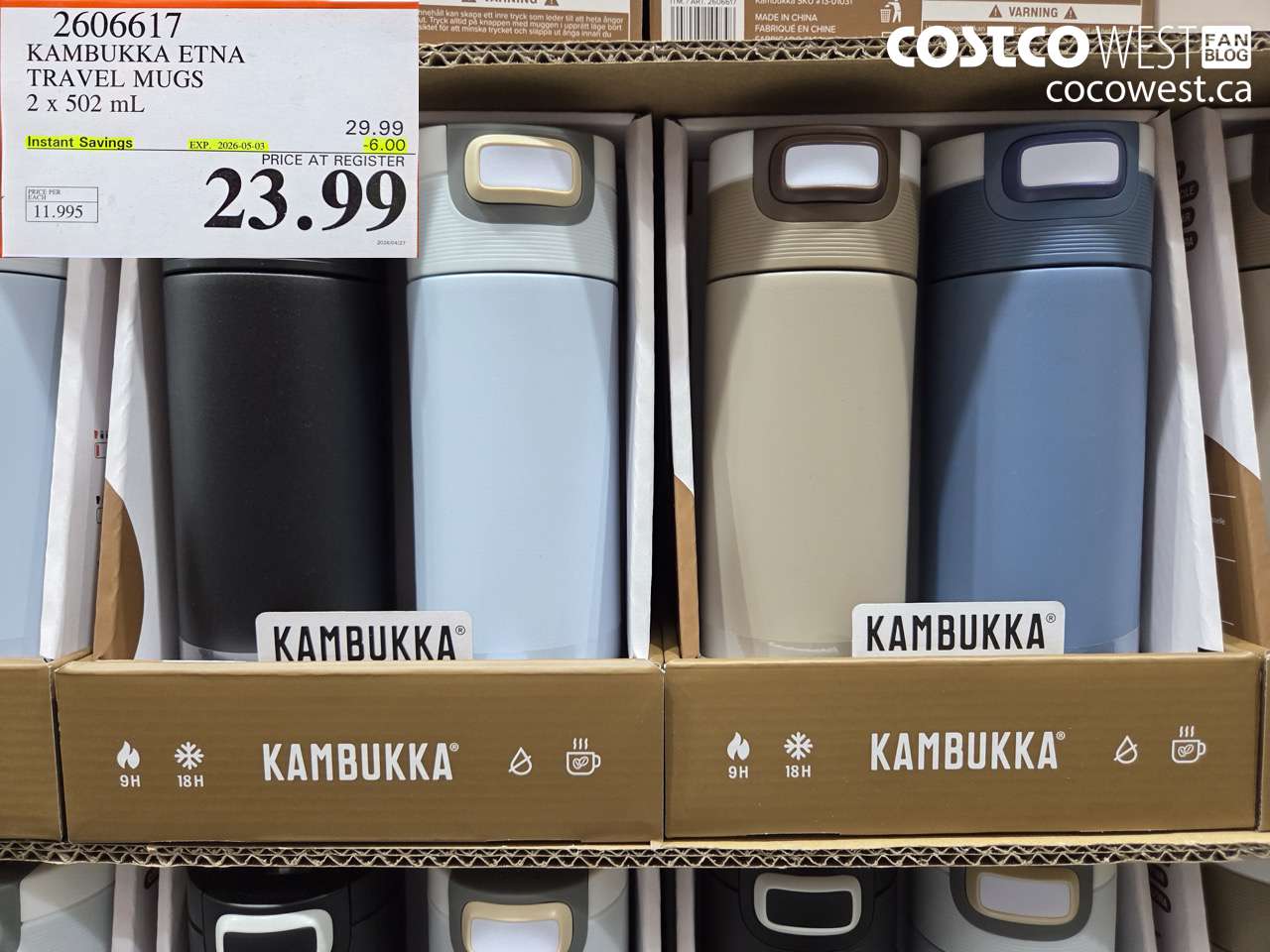 2606617 KAMBUKKA ETNA TRAVEL MUGS 2 X 502 ML ($6.00 INSTANT SAVINGS EXPIRES ON 2026-05-03) $23.99