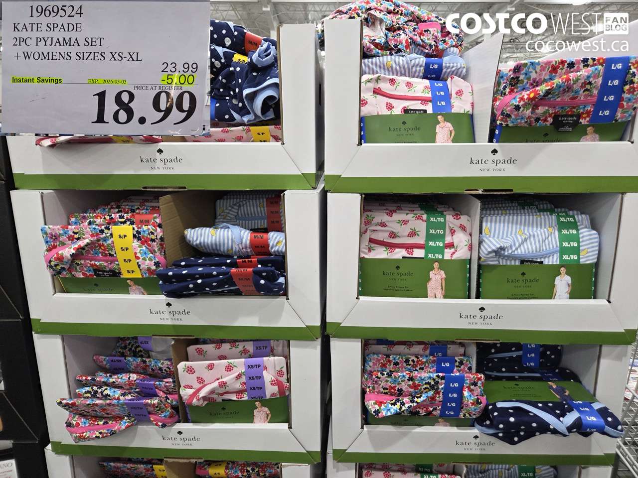 1969524 KATE SPADE 2PC PYJAMA SET + WOMENS SIZES XS-XL ($5.00 INSTANT SAVINGS EXPIRES ON 2026-05-03) $18.99