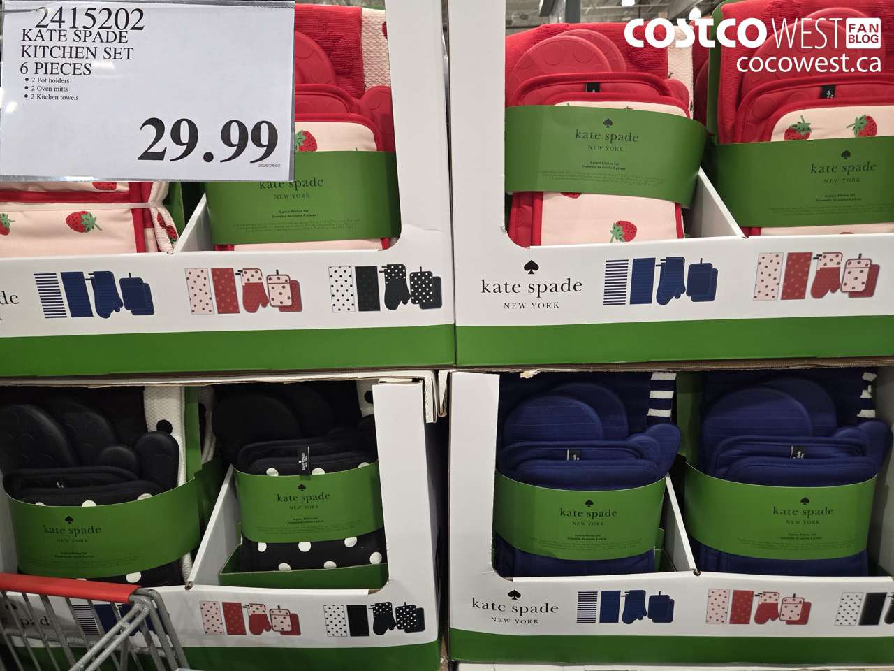 2415202 KATE SPADE KITCHEN SET 6 PIECES $29.99