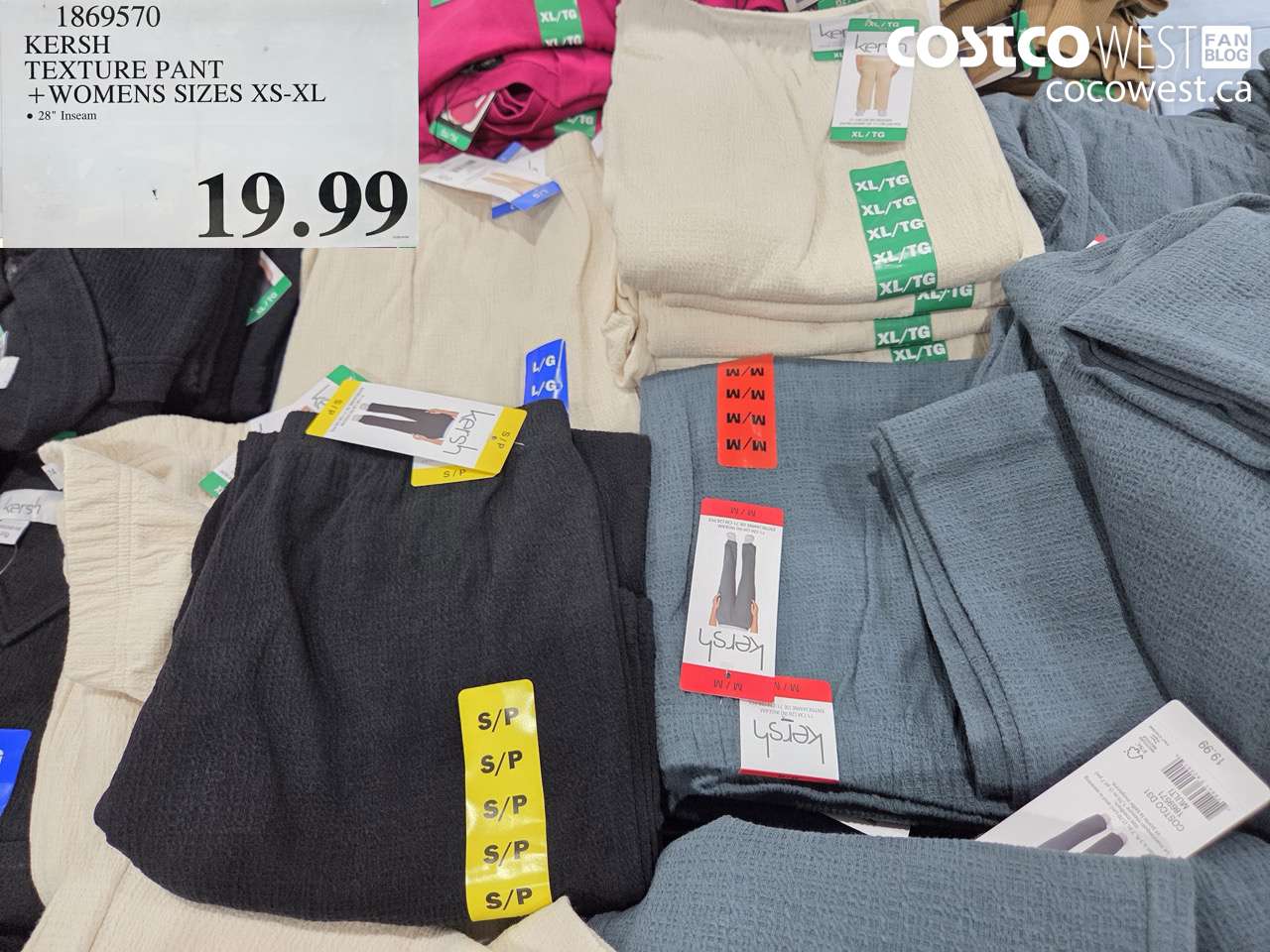 1869570 KERSH TEXTURE PANT + WOMENS SIZES XS-XL $19.99