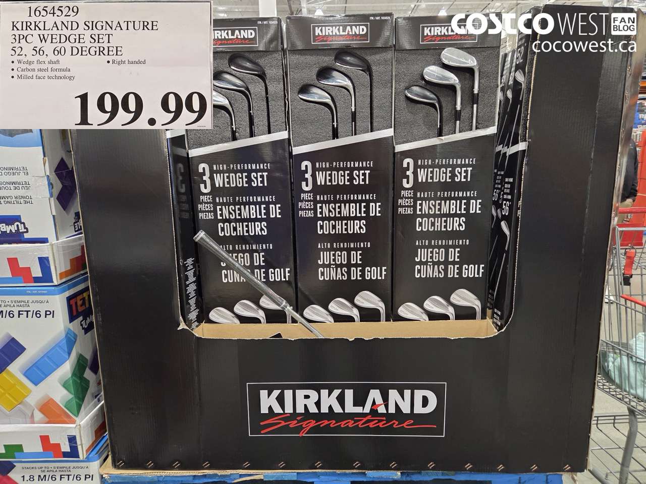 1654529 KIRKLAND SIGNATURE 3PC WEDGE SET 52, 56, 60 DEGREE $199.99