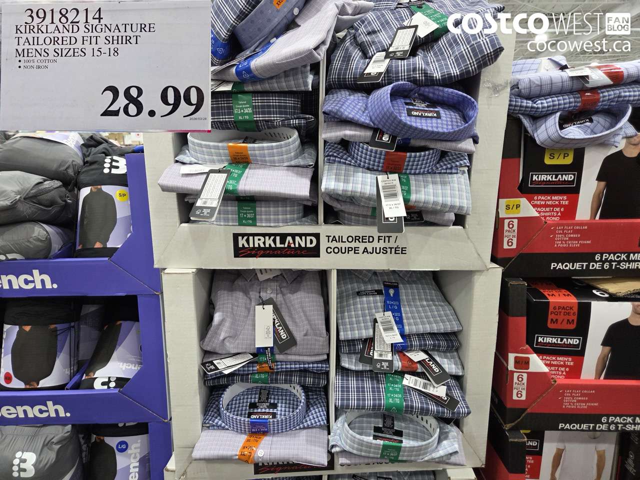 3918214 KIRKLAND SIGNATURE TAILORED FIT SHIRT MENS SIZES 15-18 $28.99