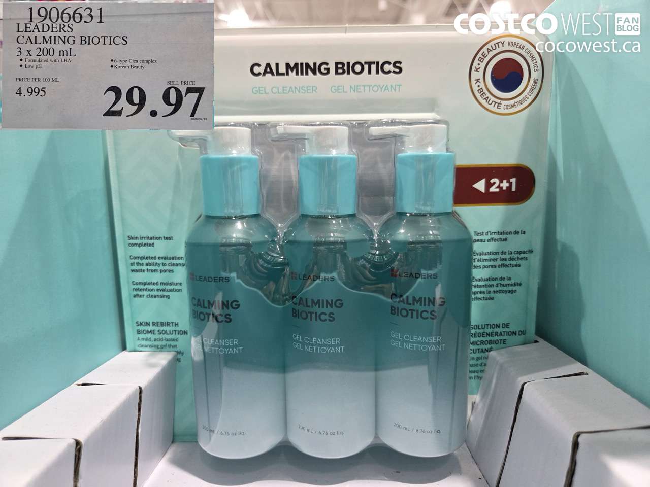 1906631 LEADERS CALMING BIOTICS 3 X 200 ML $29.97