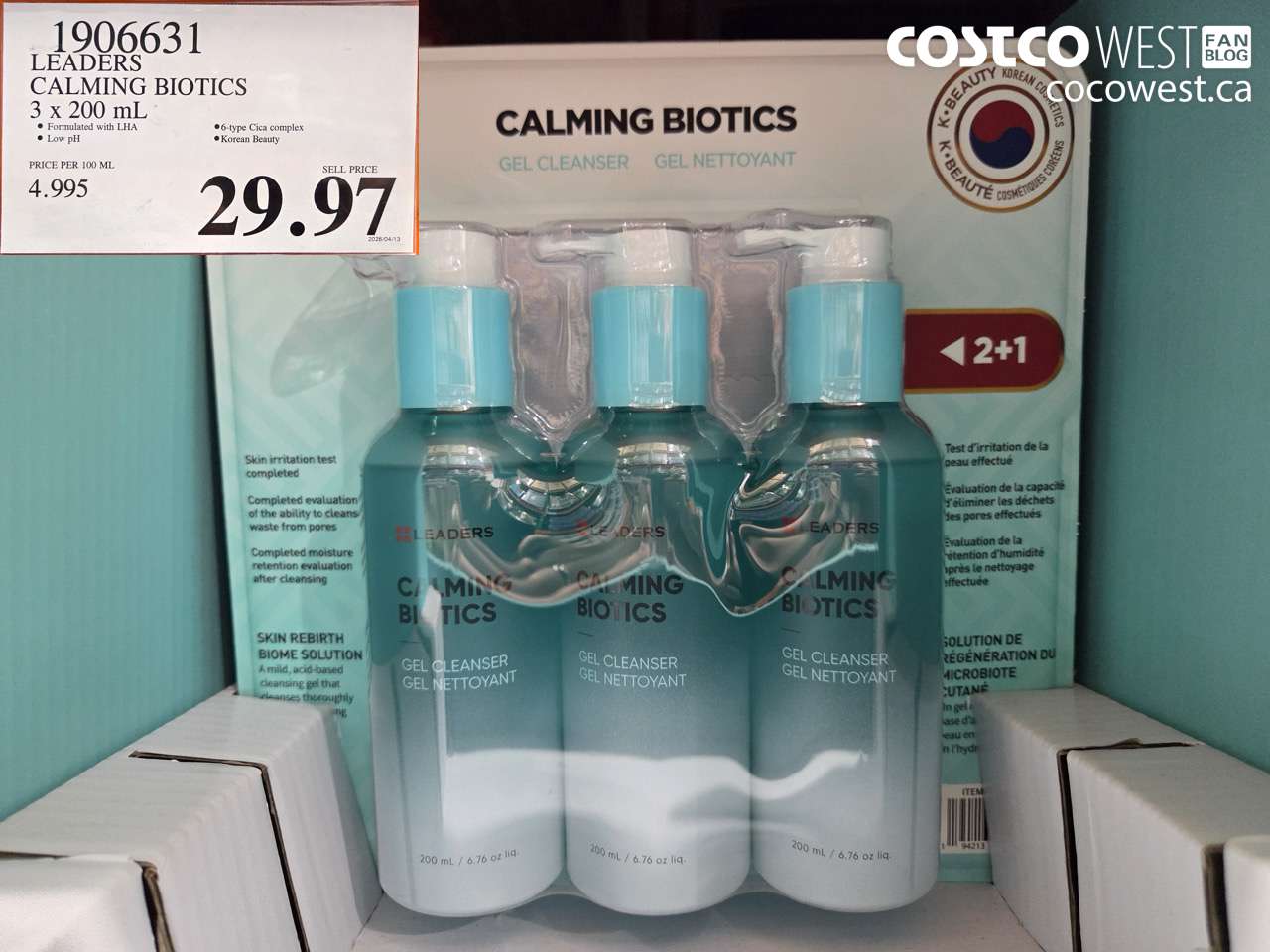 1906631 LEADERS CALMING BIOTICS 3 X 200 ML $29.97