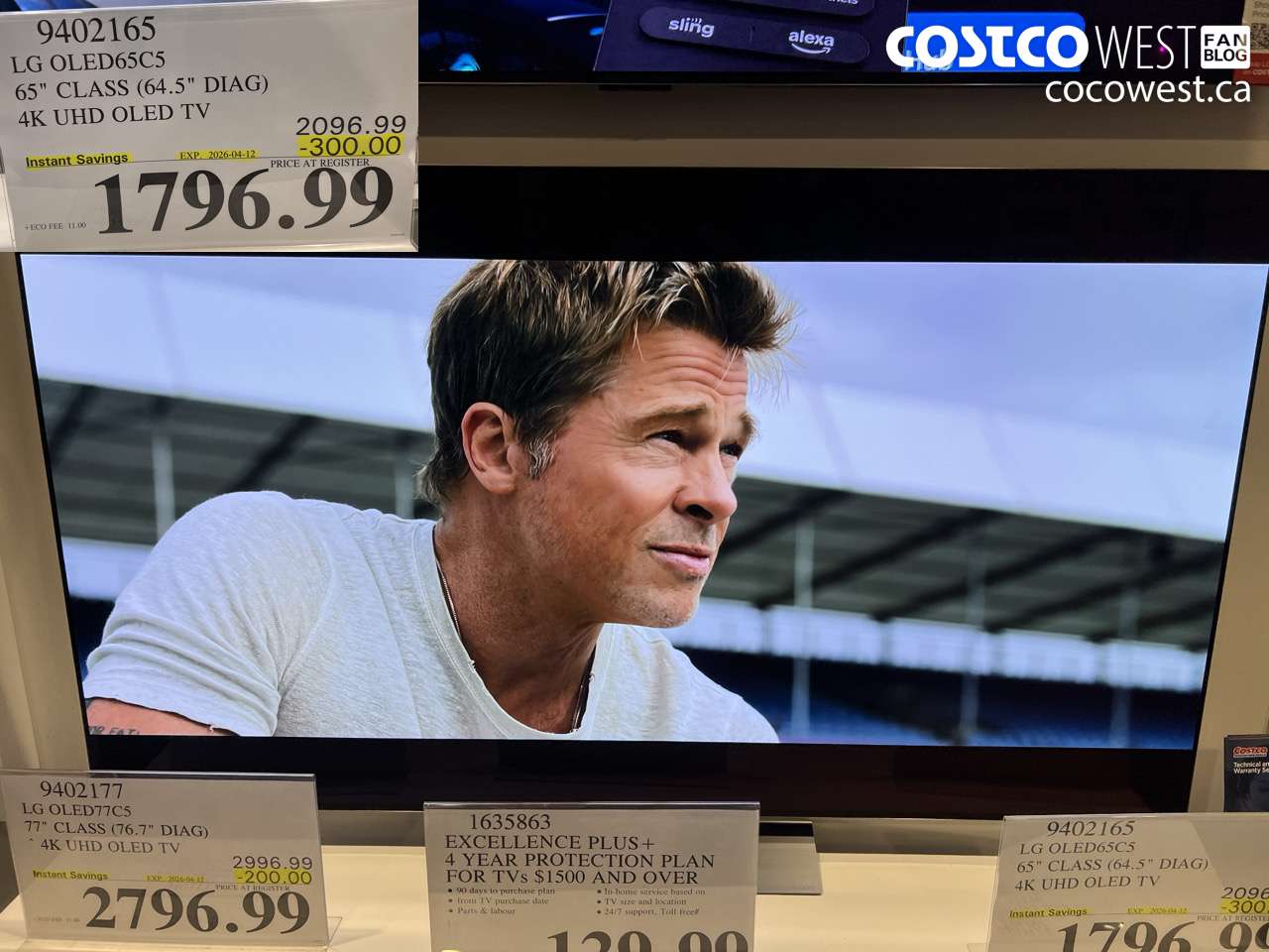 9402165 LG OLED65C5 65 INCH CLASS (64.5 INCH DIAG) 4K UHD OLED TV ($300.00 INSTANT SAVINGS EXPIRES ON 2026-04-12) $1796.99