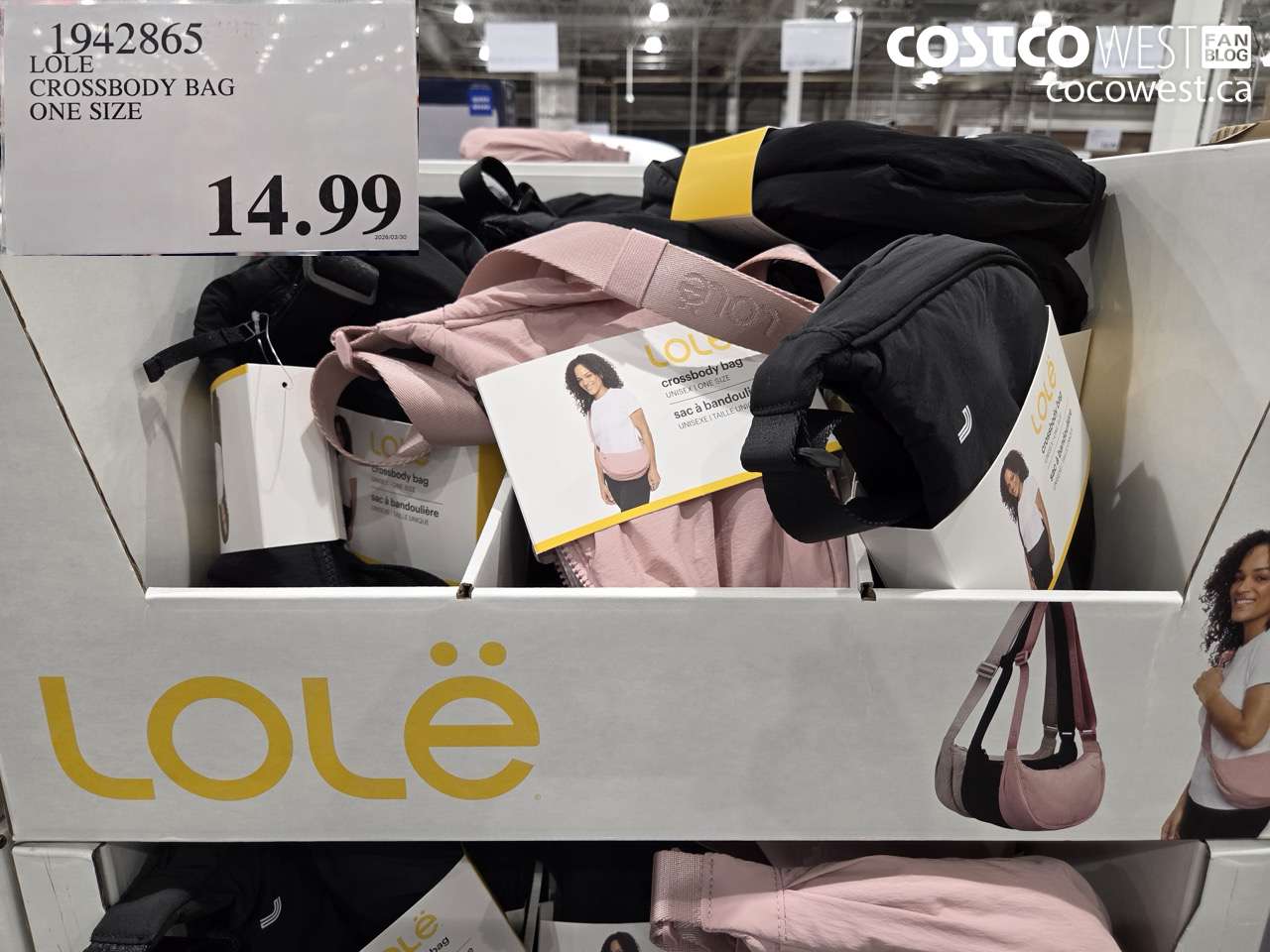 1942865 LOLE CROSSBODY BAG ONE SIZE $14.99