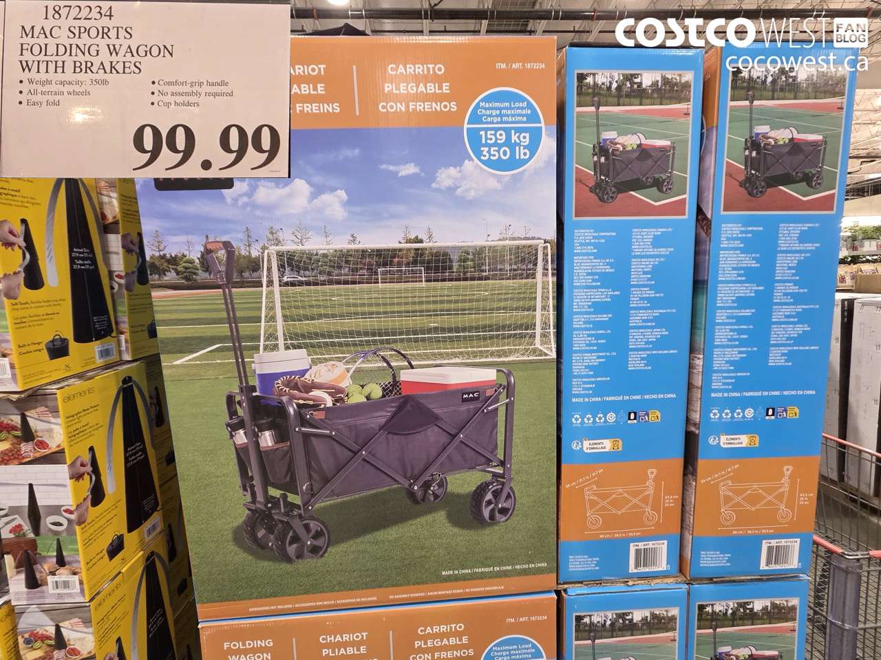 1872234 MAC SPORTS FOLDING WAGON WITH BRAKES $99.99