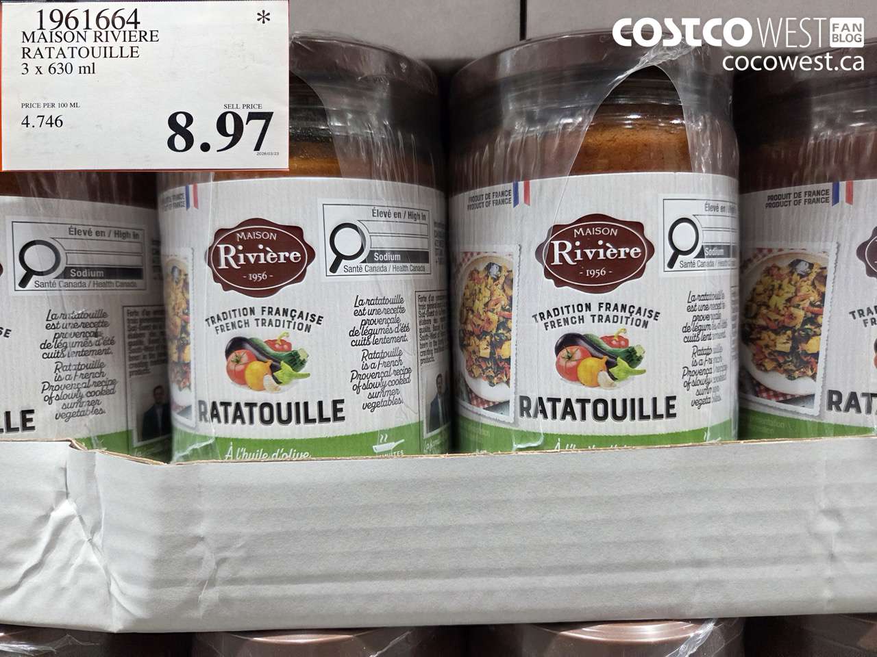 1961664 MAISON RIVIERE RATATOUILLE 3 X 630 ML $8.97