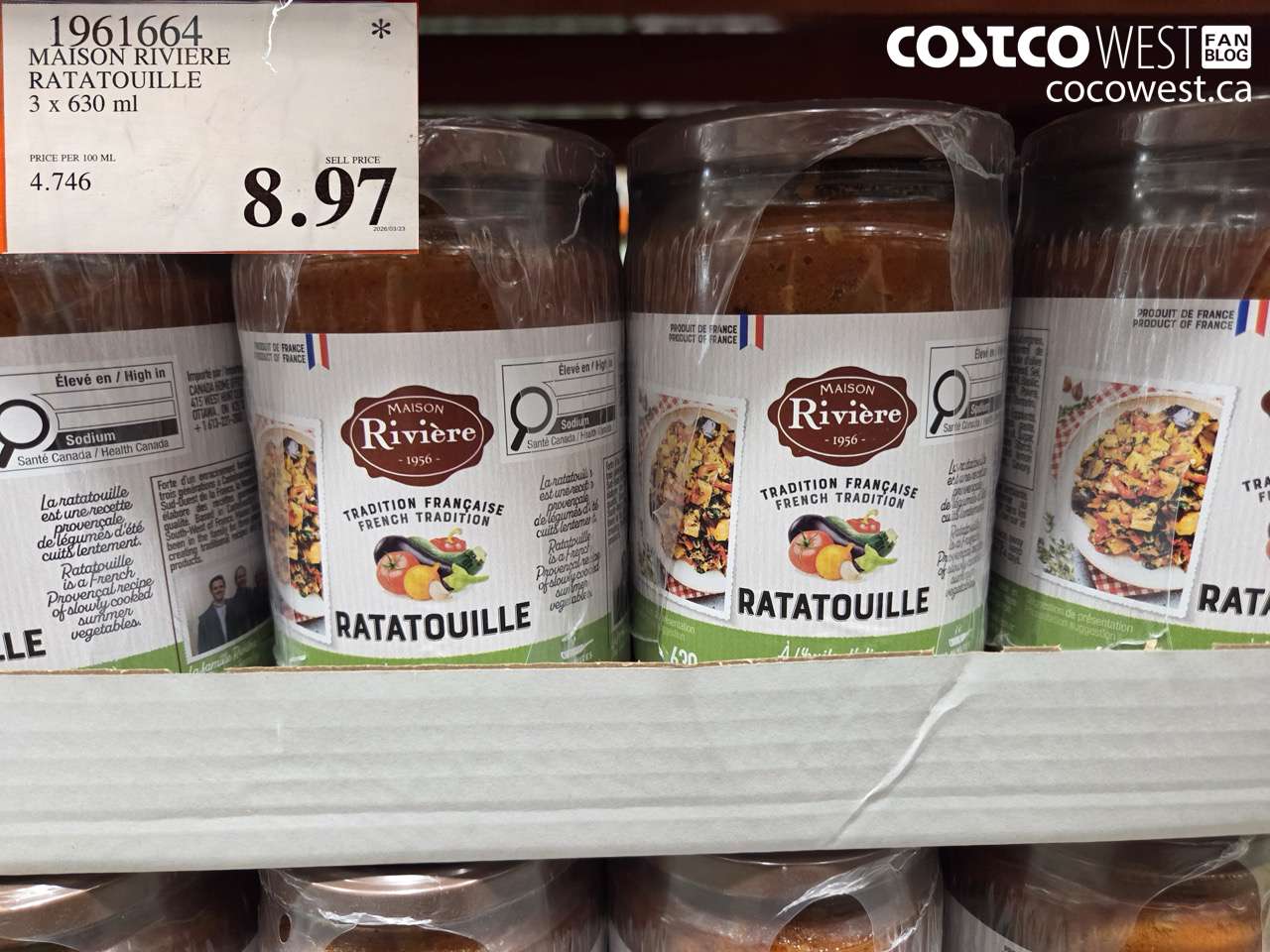 196164 MAISON RIVIERE RATATOUILLE 3 X 630 ML $8.97