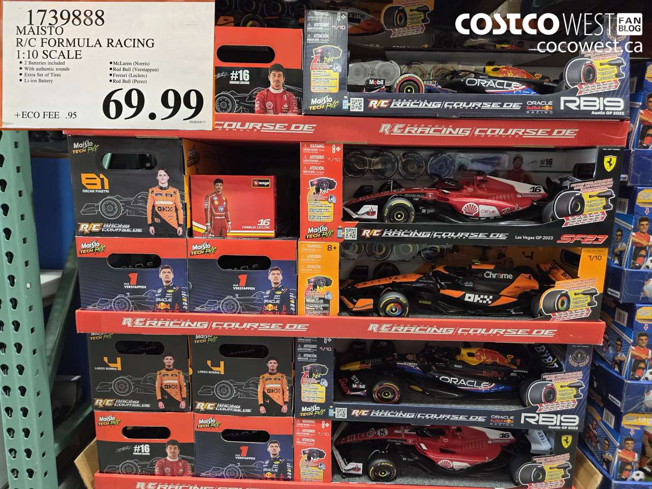 1739888 MAISTO R/C FORMULA RACING 1:10 SCALE $69.99