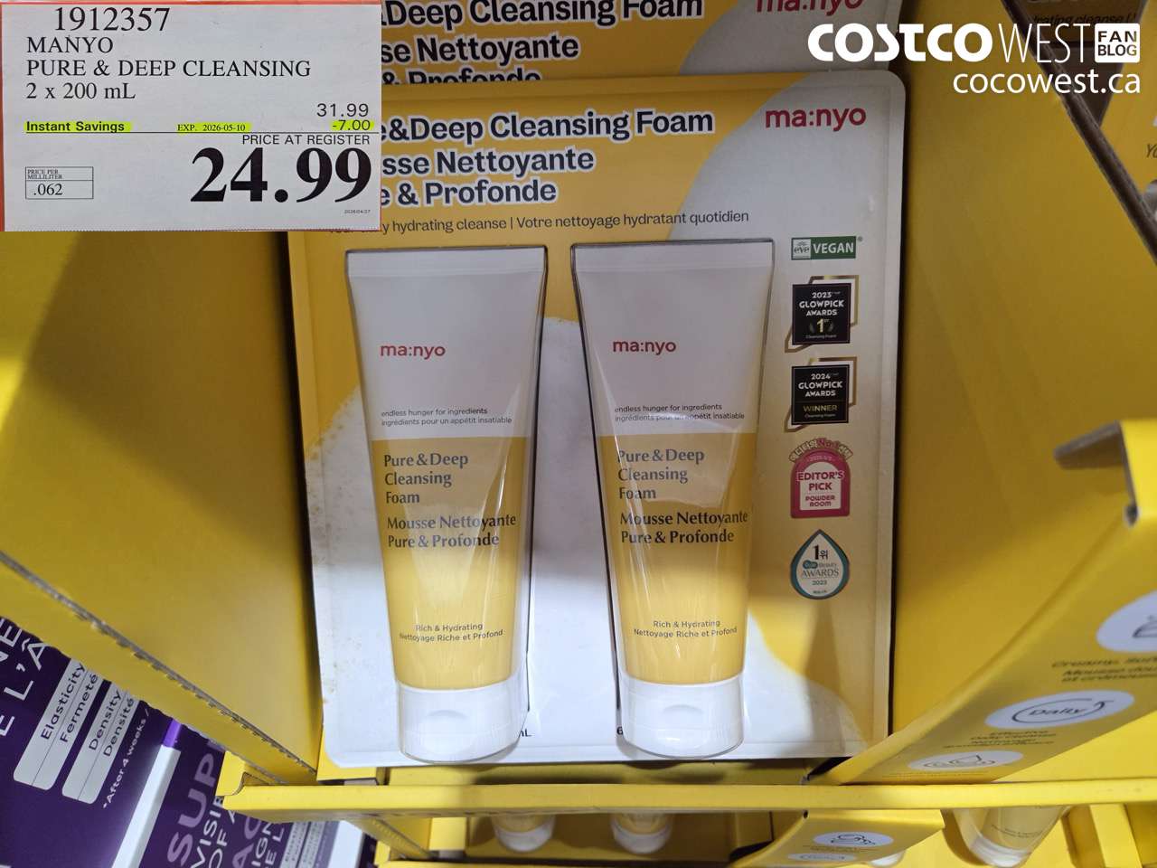 1912357 MANYO PURE & DEEP CLEANSING 2 X 200 ML ($7.00 INSTANT SAVINGS EXPIRES ON 2026-05-10) $24.99